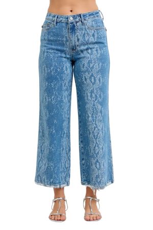 Vensora High Rise Wide Leg Ankle Jeans